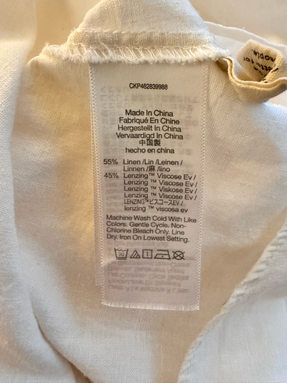 Madewell Linen-Blend Side-Button Midi Skirt in Lighthouse - Picture 6 of 6
